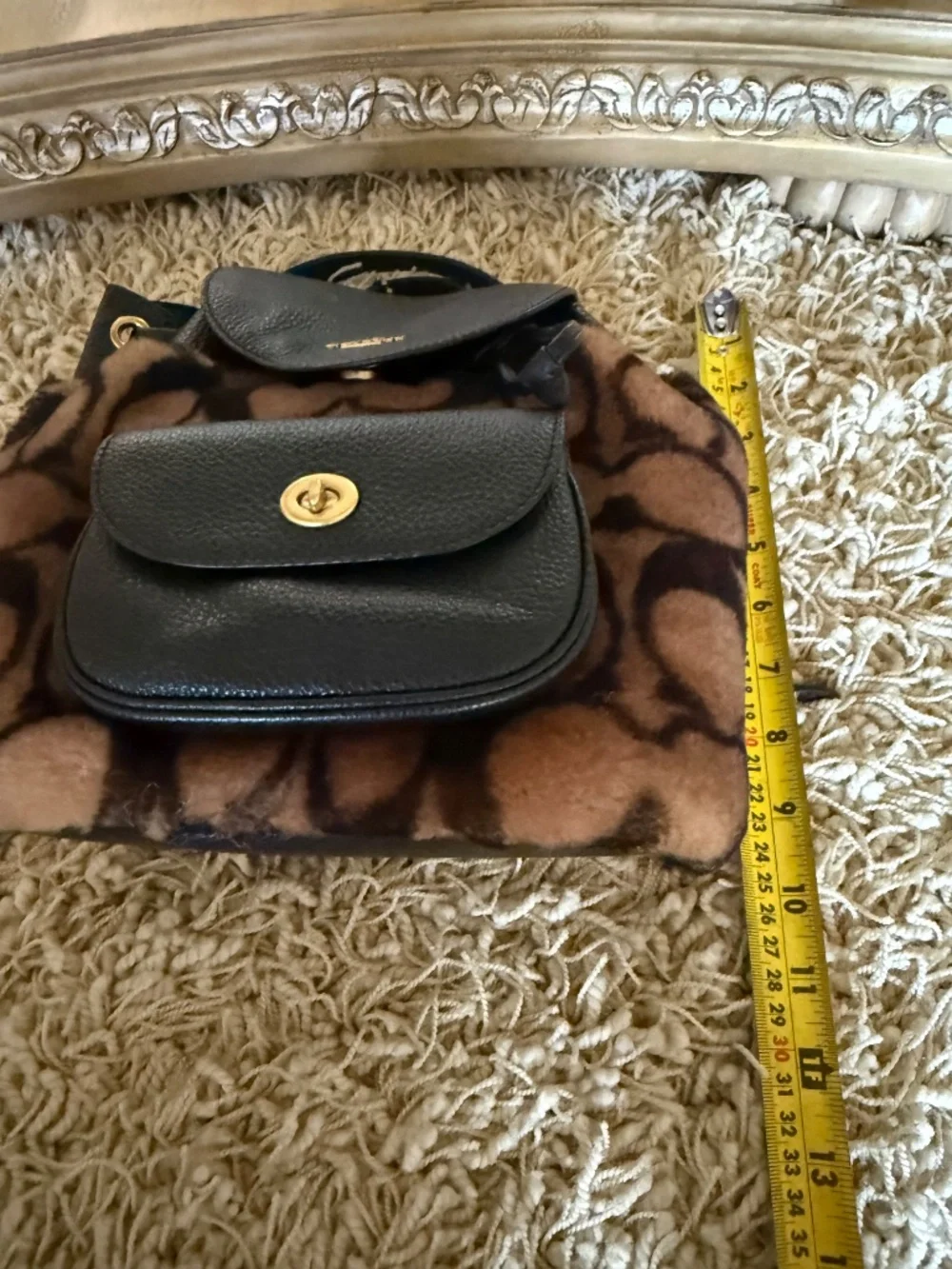 Coach X Jennifer Lopez Pennie 22 In Signature Shearling Chain Strap Backpack